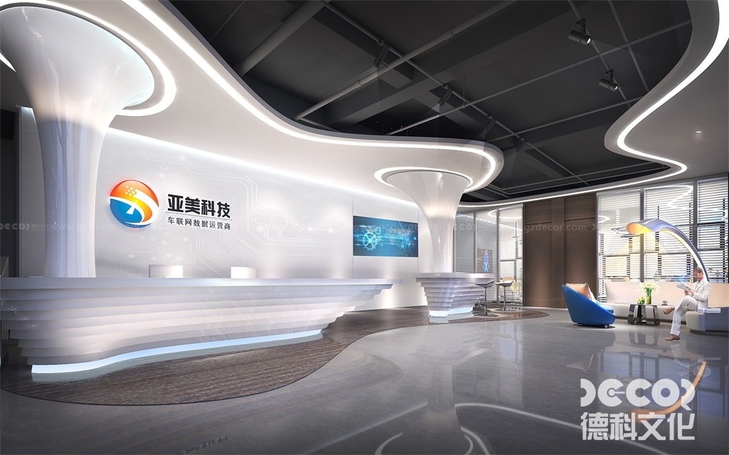 科技展廳前臺設(shè)計(jì)效果圖